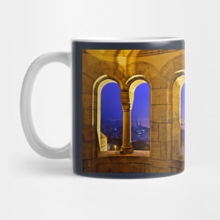 Night view of Budapest and Danube river. Mug